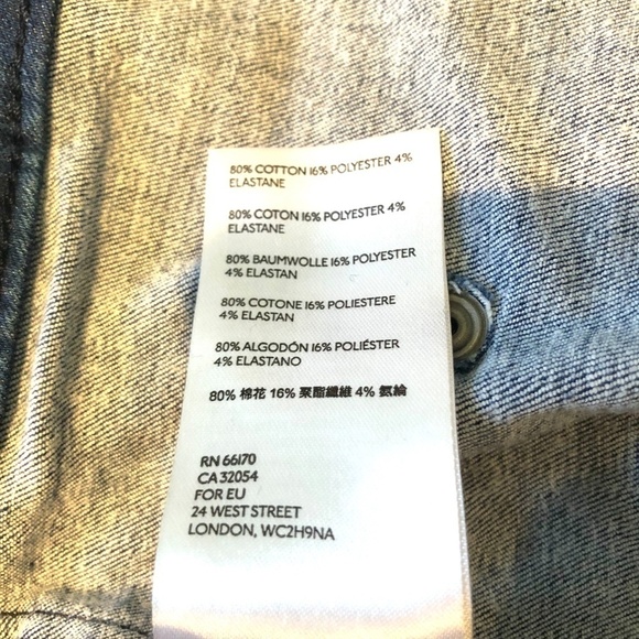 x Free People Mini Skirt Blue Denim with Diagonal Front Snaps (12) - Picture 8 of 10